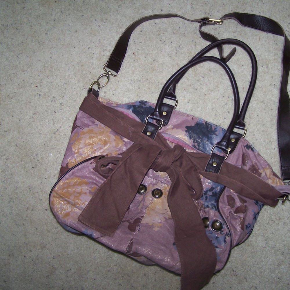 deux lux Handbag Purse Boho Floral Crossbody Satchel Pink